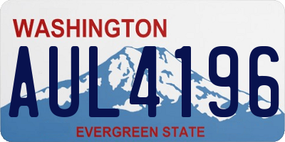 WA license plate AUL4196