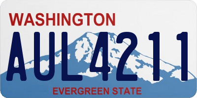 WA license plate AUL4211