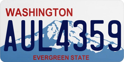 WA license plate AUL4359
