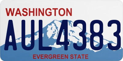 WA license plate AUL4383
