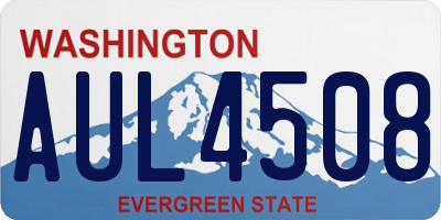 WA license plate AUL4508