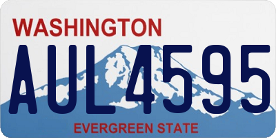WA license plate AUL4595