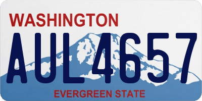 WA license plate AUL4657