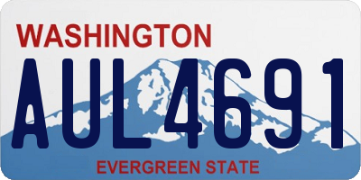 WA license plate AUL4691