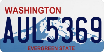 WA license plate AUL5369