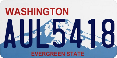WA license plate AUL5418