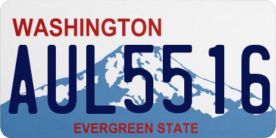 WA license plate AUL5516