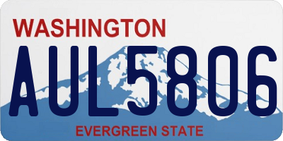 WA license plate AUL5806