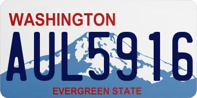 WA license plate AUL5916
