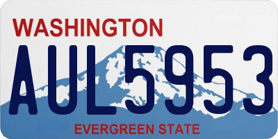 WA license plate AUL5953