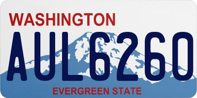 WA license plate AUL6260