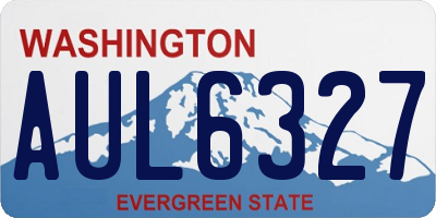 WA license plate AUL6327