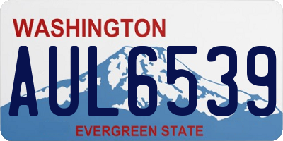 WA license plate AUL6539