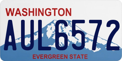 WA license plate AUL6572