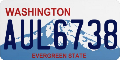 WA license plate AUL6738