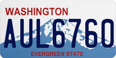 WA license plate AUL6760