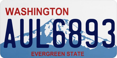WA license plate AUL6893