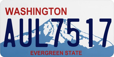 WA license plate AUL7517