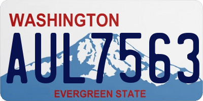 WA license plate AUL7563