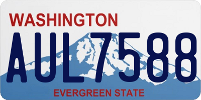 WA license plate AUL7588