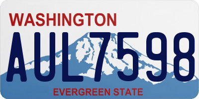 WA license plate AUL7598