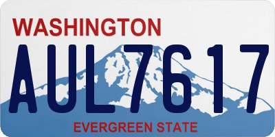 WA license plate AUL7617