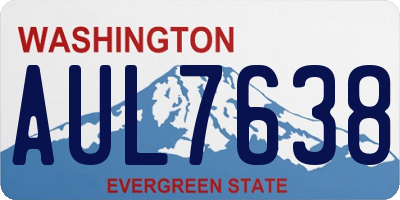 WA license plate AUL7638
