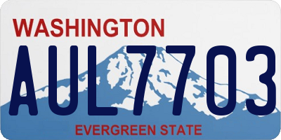 WA license plate AUL7703