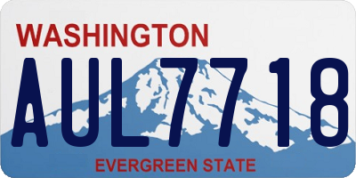 WA license plate AUL7718