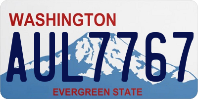 WA license plate AUL7767