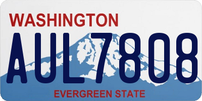WA license plate AUL7808