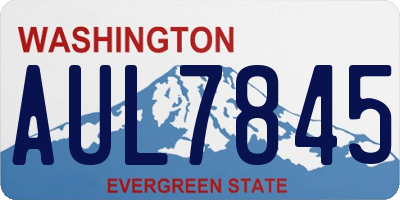 WA license plate AUL7845