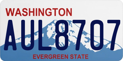 WA license plate AUL8707
