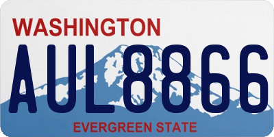 WA license plate AUL8866