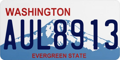 WA license plate AUL8913