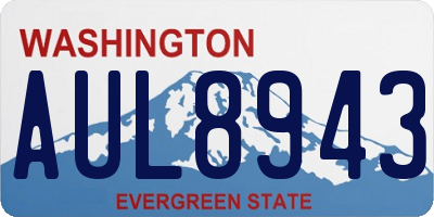 WA license plate AUL8943