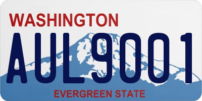 WA license plate AUL9001