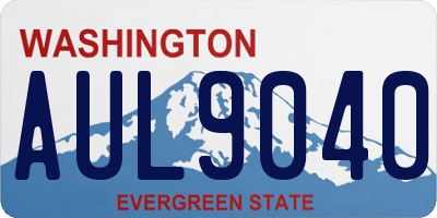 WA license plate AUL9040