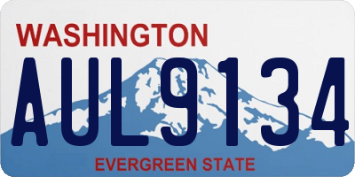WA license plate AUL9134