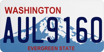 WA license plate AUL9160