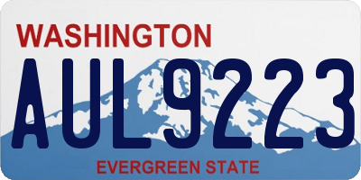 WA license plate AUL9223