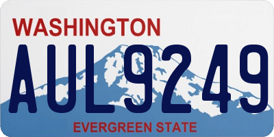 WA license plate AUL9249