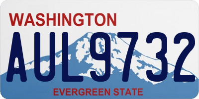 WA license plate AUL9732