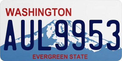 WA license plate AUL9953