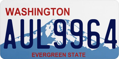 WA license plate AUL9964