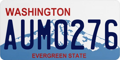 WA license plate AUM0276