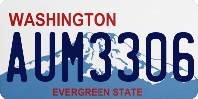 WA license plate AUM3306