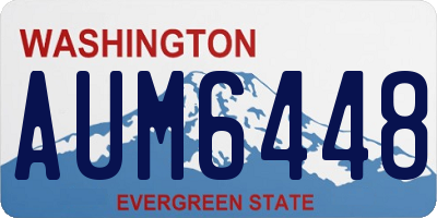 WA license plate AUM6448
