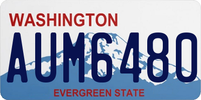WA license plate AUM6480