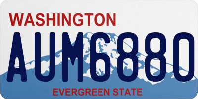 WA license plate AUM6880